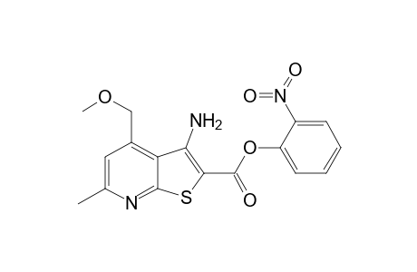 (2-nitrophenyl) 3-azanyl-4-(methoxymethyl)-6-methyl-thieno[2,3-b]pyridine-2-carboxylate