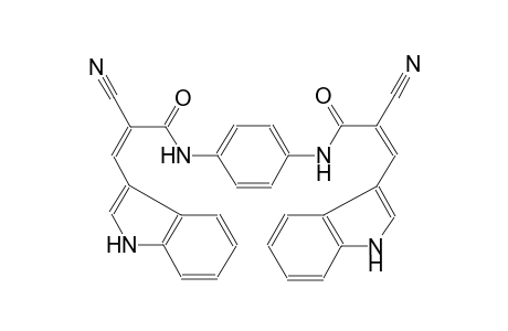 2-propenamide, 2-cyano-N-[4-[[(2Z)-2-cyano-3-(1H-indol-3-yl)-1-oxo-2-propenyl]amino]phenyl]-3-(1H-indol-3-yl)-, (2Z)-