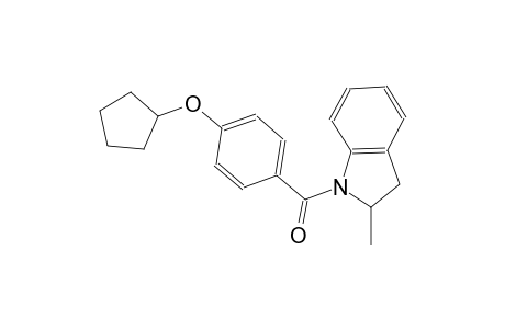 cyclopentyl 4-[(2-methyl-2,3-dihydro-1H-indol-1-yl)carbonyl]phenyl ether