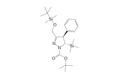 (-)-(4R,5S)-1-tert-Butoxycarbonyl-3-tert-butyldimethylsilyloxymethyl-4,5-dihydro-4-phenyl-5-trimethylsilyl-1H-prazole