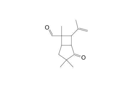 3,3,7-trimethyl-4-oxidanylidene-6-prop-1-en-2-yl-bicyclo[3.2.0]heptane-7-carbaldehyde