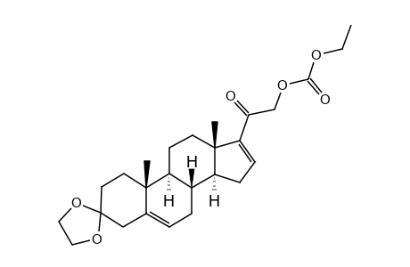 21-Hydroxypregna-5,16-diene-3,20-dione, cyclic 3-(ethylene acetal), ethyl carbonate
