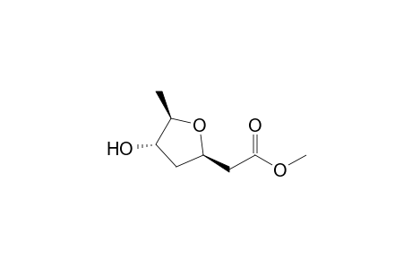 2-[(2R,4S,5R)-4-hydroxy-5-methyl-2-oxolanyl]acetic acid methyl ester