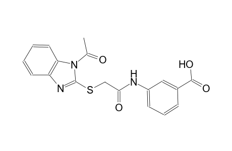 3-({[(1-acetyl-1H-benzimidazol-2-yl)sulfanyl]acetyl}amino)benzoic acid