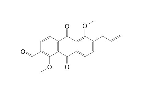 2-FORMYL-1,5-DIMETHOXY-6-(PROP-2'-ENYL)-ANTHRAQUINONE