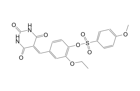 2-ethoxy-4-[(2,4,6-trioxotetrahydro-5(2H)-pyrimidinylidene)methyl]phenyl 4-methoxybenzenesulfonate