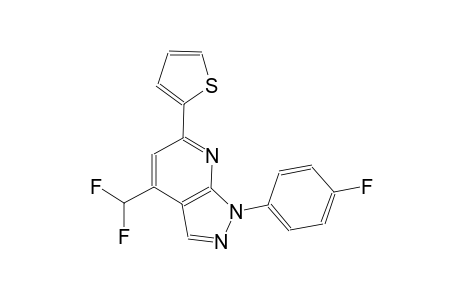 1H-pyrazolo[3,4-b]pyridine, 4-(difluoromethyl)-1-(4-fluorophenyl)-6-(2-thienyl)-