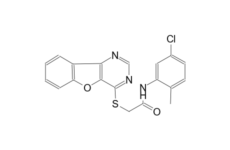 2-([1]benzofuro[3,2-d]pyrimidin-4-ylsulfanyl)-N-(5-chloro-2-methylphenyl)acetamide