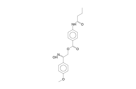 (2E)-2-(Hydroxyimino)-2-(4-methoxyphenyl)ethyl 4-(butyrylamino)benzoate