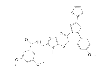 benzamide, N-[[5-[[2-[4,5-dihydro-5-(4-methoxyphenyl)-3-(2-thienyl)-1H-pyrazol-1-yl]-2-oxoethyl]thio]-4-methyl-4H-1,2,4-triazol-3-yl]methyl]-3,5-dimethoxy-