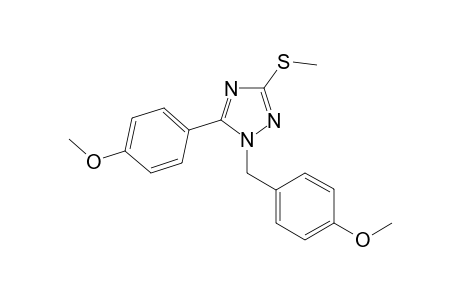 5-(4-methoxyphenyl)-1-[(4-methoxyphenyl)methyl]-3-(methylthio)-1,2,4-triazole