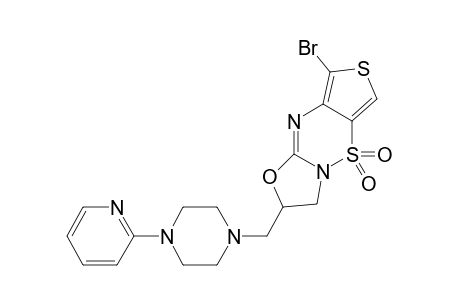 8-BROMO-2-[1-[4-(2-PYRIDYL)-PIPERAZINYL]]-METHYL-2,3-DIHYDROOXAZOLO-[3,2-B]-THIENO-[3,4-E]-[1,2,4]-THIADIAZINE-5,5-DIOXIDE