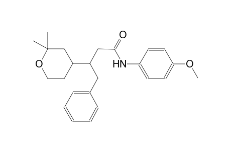 3-(2,2-dimethyltetrahydro-2H-pyran-4-yl)-N-(4-methoxyphenyl)-4-phenylbutanamide