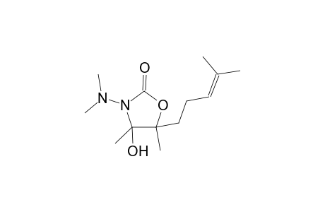 3-(dimethylamino)-4-hydroxy-4,5-dimethyl-5-(4-methyl-3-pentenyl)-1,3-oxazolidin-2-one