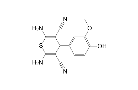 2,6-diamino-4-(4-hydroxy-3-methoxyphenyl)-4H-thiopyran-3,5-dicarbonitrile