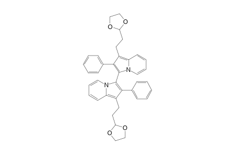 1,1'-BIS-[2-(1,3-DIOXOLAN-2-YL)-ETHYL]-2,2'-DIPHENYL-3,3'-BIINDOLIZINE