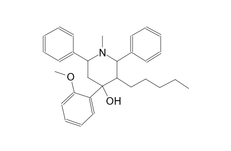 4-(2-methoxyphenyl)-1-methyl-3-pentyl-2,6-diphenyl-4-piperidinol