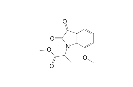 2,3-Dihydroxy-2,3-dioxo-7-methoxy-1-(1-methoxycarbonylethyl)-4-methyl-1H-indole