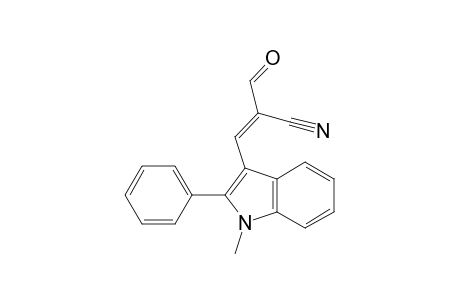1-Methyl-2-phenyl-3-(2'-cyano-2'-formylvinyl)indole