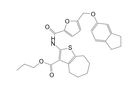 4H-cyclohepta[b]thiophene-3-carboxylic acid, 2-[[[5-[[(2,3-dihydro-1H-inden-5-yl)oxy]methyl]-2-furanyl]carbonyl]amino]-5,6,7,8-tetrahydro-, propyl