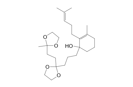 1-[1-Hydroxy-3-methyl-2-(4-methylpent-3-enyl)cyclohex-2-enyl]-4,7-octandione-bis(ethyleneacetal)