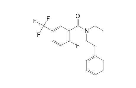 2-Fluoro-5-(trifluoromethyl)benzamide, N-(2-phenylethyl)-N-ethyl-