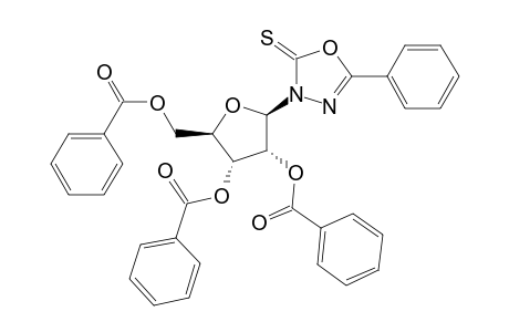 5-Phenyl-3-(2,3,5-tribenzoyl-.beta.-ribofuranosyl)-1,3,4-oxadiazole-2(3H)-thione