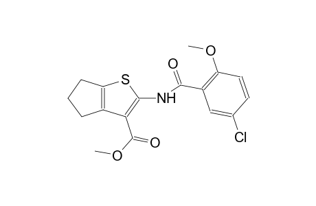methyl 2-[(5-chloro-2-methoxybenzoyl)amino]-5,6-dihydro-4H-cyclopenta[b]thiophene-3-carboxylate