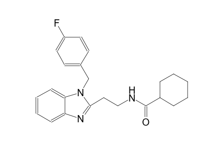 cyclohexanecarboxamide, N-[2-[1-[(4-fluorophenyl)methyl]-1H-benzimidazol-2-yl]ethyl]-