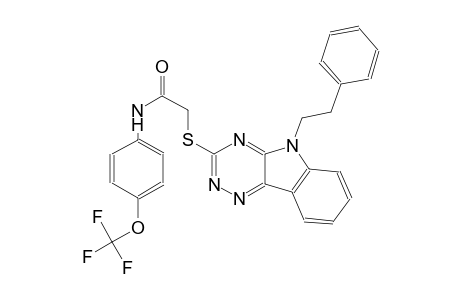 acetamide, 2-[[5-(2-phenylethyl)-5H-[1,2,4]triazino[5,6-b]indol-3-yl]thio]-N-[4-(trifluoromethoxy)phenyl]-