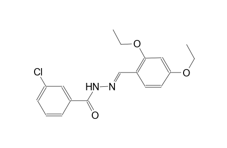 benzoic acid, 3-chloro-, 2-[(E)-(2,4-diethoxyphenyl)methylidene]hydrazide