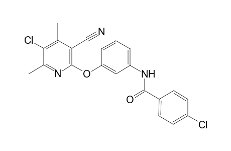 4-Chloranyl-N-[3-(5-chloranyl-3-cyano-4,6-dimethyl-pyridin-2-yl)oxyphenyl]benzamide