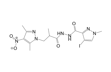 N'-[3-(3,5-dimethyl-4-nitro-1H-pyrazol-1-yl)-2-methylpropanoyl]-4-iodo-1-methyl-1H-pyrazole-3-carbohydrazide