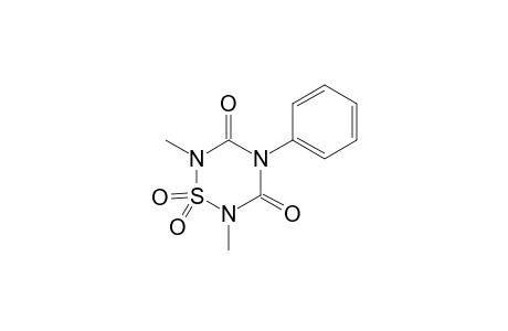 2H-1,2,4,6-Thiatriazine-3,5(4H,6H)-dione, 2,6-dimethyl-4-phenyl-, 1,1-dioxide
