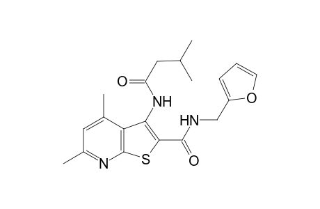 Thieno[2,3-b]pyridine-2-carboxamide, N-(2-furanylmethyl)-4,6-dimethyl-3-[(3-methyl-1-oxobutyl)amino]-