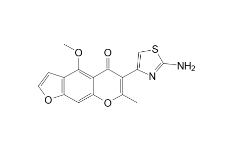 2-Amino-4-(4-methoxy-7-methyl-5H-furo[3,2-g][1]benzopyranyl)thiazole