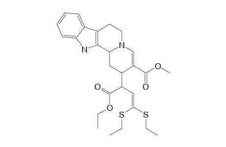 Ethyl-18,19-didehydro-19,20-dihydro-18,18-bis-(ethylthio)-vallesiachotamate