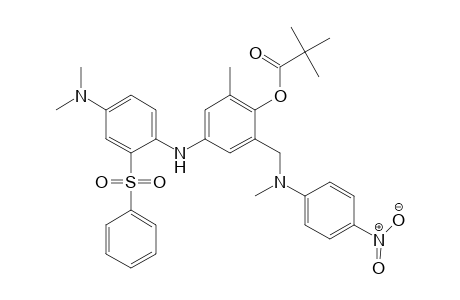 Propanoic acid, 2,2-dimethyl-, 4-[[4-(dimethylamino)-2-(phenylsulfonyl)phenyl]amino]-2-methyl-6-[[methyl(4-nitrophenyl)amino]methyl]phenyl ester