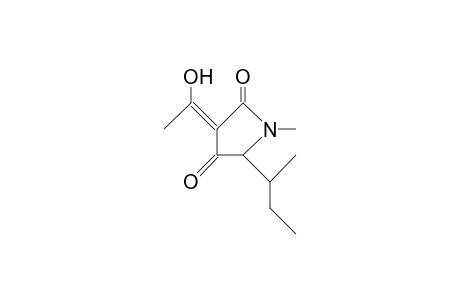 (5S)-3-(<Z>-1-Hydroxy-ethylidene)-1-methyl-5-(<S>-1-methyl-propyl)-2,4-pyrrolidinedione