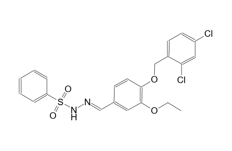 N'-((E)-{4-[(2,4-dichlorobenzyl)oxy]-3-ethoxyphenyl}methylidene)benzenesulfonohydrazide