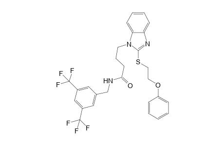 N-(3,5-Bis(trifluoromethyl)benzyl)-4-(2-((2-phenoxyethyl)thio)-1H-benzo[d]imidazol-1-yl)butanamide