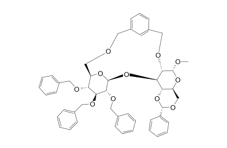 METHYL-2,6'-O-(1,3-XYLYLENE)-(2,3,4-TRI-O-BENZYL-BETA-D-GLUCOPYRANOSYL-(1'->3)-4,6-O-BENZYLIDENE-ALPHA-D-GLUCOPYRANOSIDE