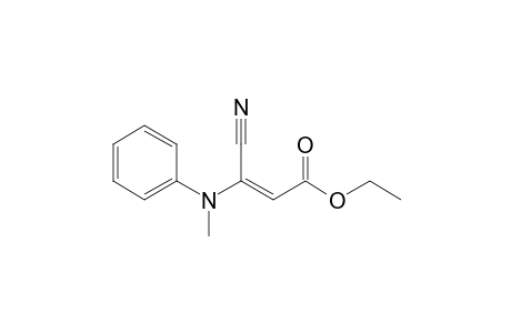 Ethyl 3-(N-methylanilino)-3-cyanoprop-2-enoate