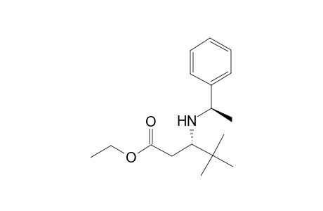 (3S,.alpha.R)-Ethyl 3-[N-(.alpha.-methylbenzyl)amino]-4,4-dimethylpentanoate
