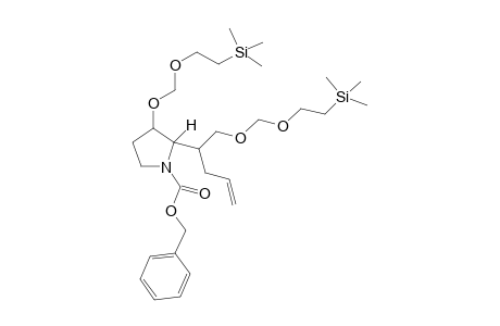 (2SR,3SR,1'.SR)-1-(Benzyloxycarbonyl)-3-[2-(rimethylsilyl)ethoxymethoxy]-2-{[2-(trimethylsilyl)ethoxymethoxy]but-3'-en-1'-yl}pyrrolidine