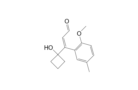 (E)-3-(1-hydroxycyclobutyl)-3-(2-methoxy-5-methylphenyl)acrylaldehyde