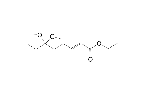 Ethyl (E)-6,6-dimethoxy-7-methyl-oct-2-enoate