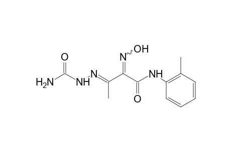 2,3-dioxo-o-butyrotoluidine, 2-oxime 3-semicarbazone