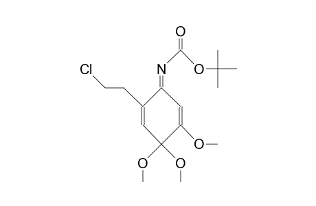 N-(T-Butoxycarbonyl)-2-(2-chloro-ethyl)-5-methoxy-P-benzoquinone imine dimethyl ketal