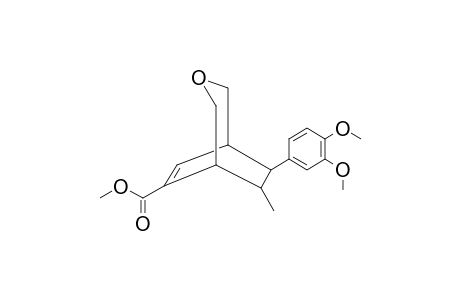 Bicyclo[3.2.2]non-6-ene-6-carboxylic acid, 8-(3,4-dimethoxyphenyl)-9-methyl-3-oxa-, methyl ester